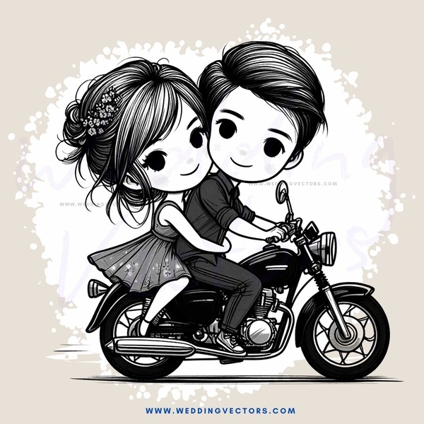 a girl and boy on a motorcycle