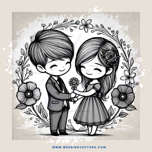 a young couple holding hands