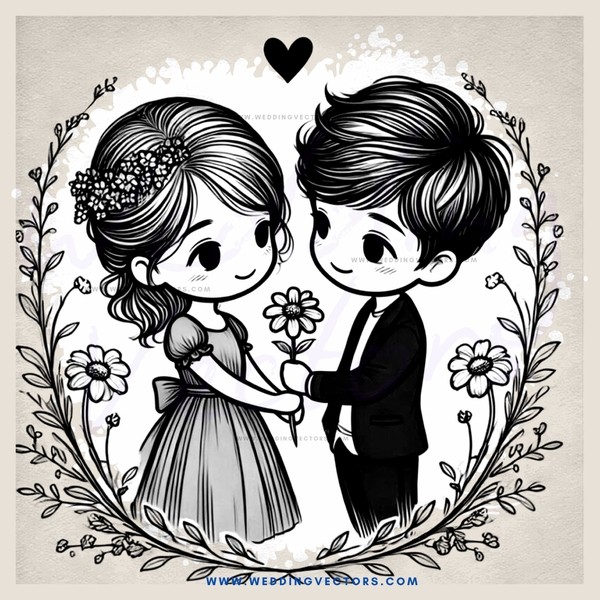 boy and girl flower