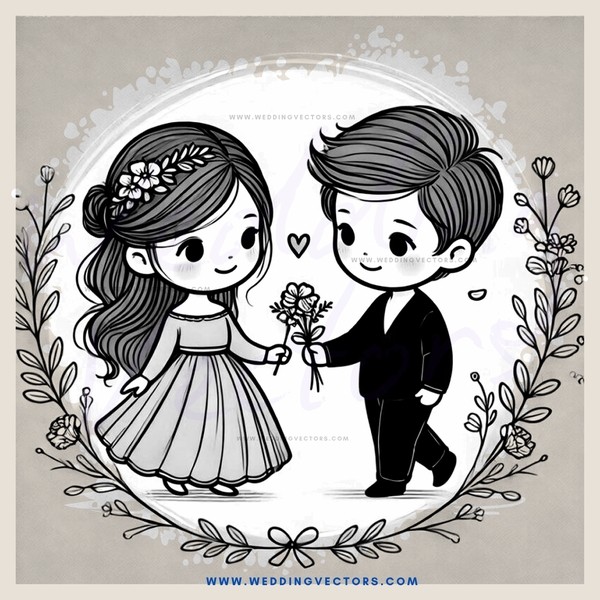 groom and bride posing for wedding picture