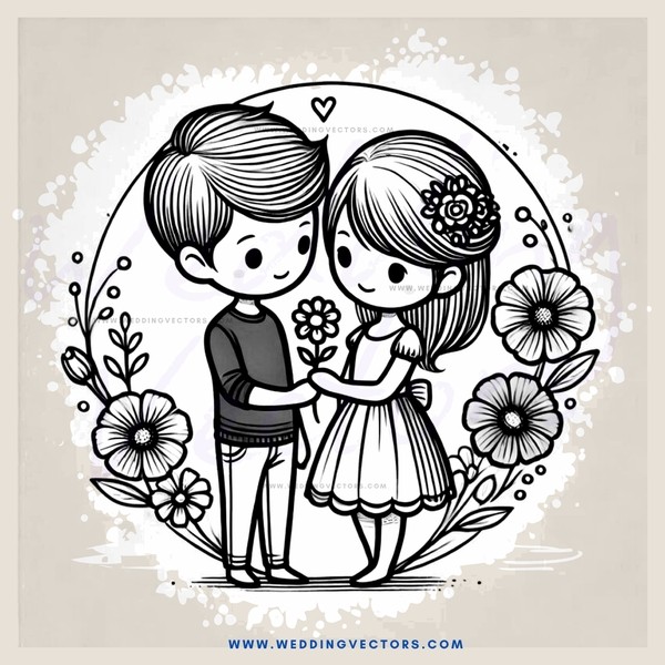 a boy and girl posing together