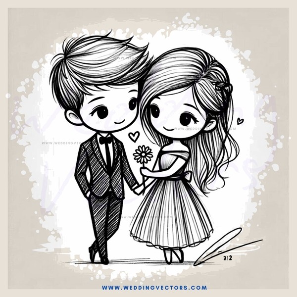 a couple on their wedding day