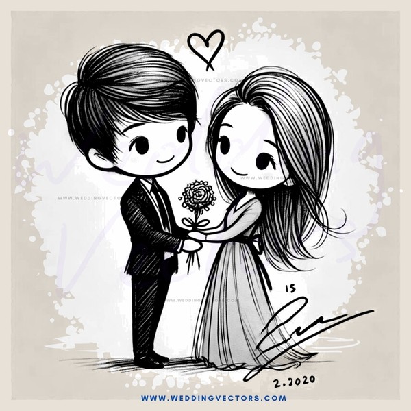 a couple on their wedding day