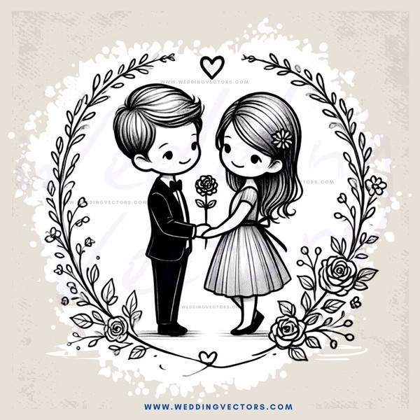 couple in wedding picture