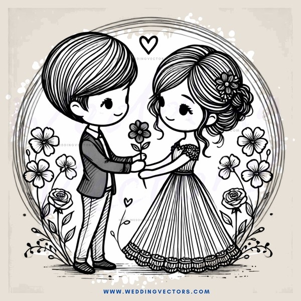 two people holding flowers