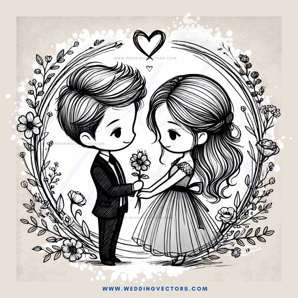 a boy and girl holding hands