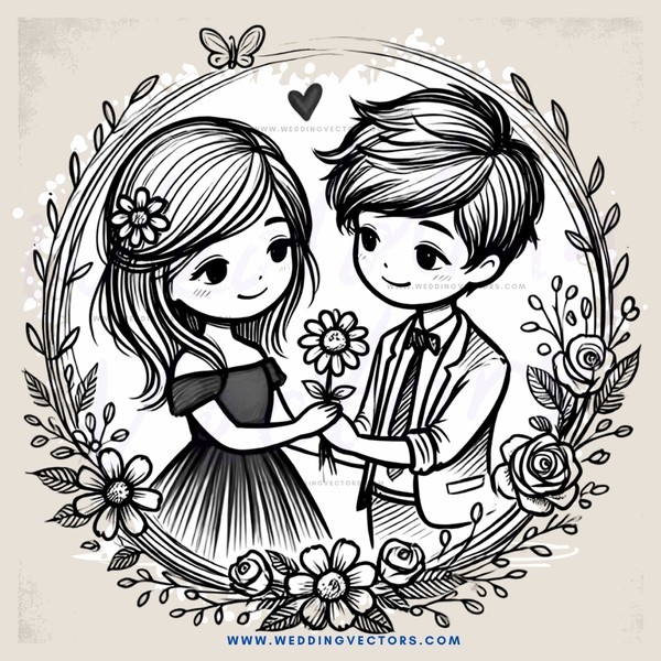 boy and girl heartwarming picture