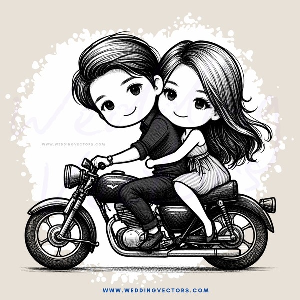 two people on a motorcycle