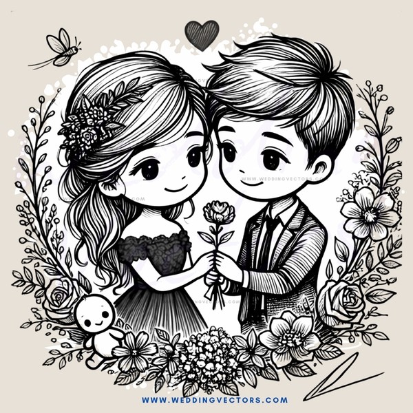 two children in love