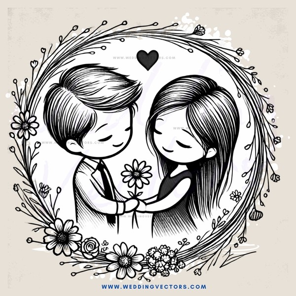 boy and girl heart clocks