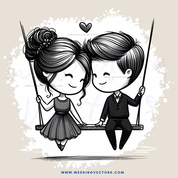 two people on a swing