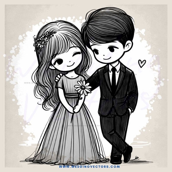 a couple on their wedding day