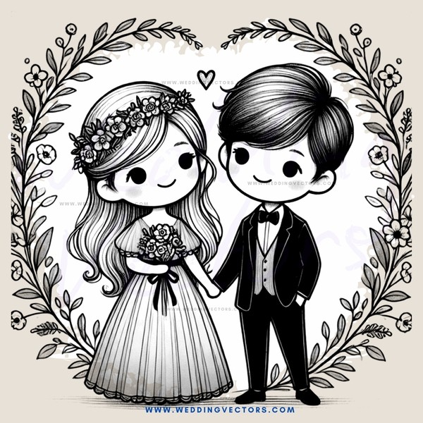 a couple in black and white