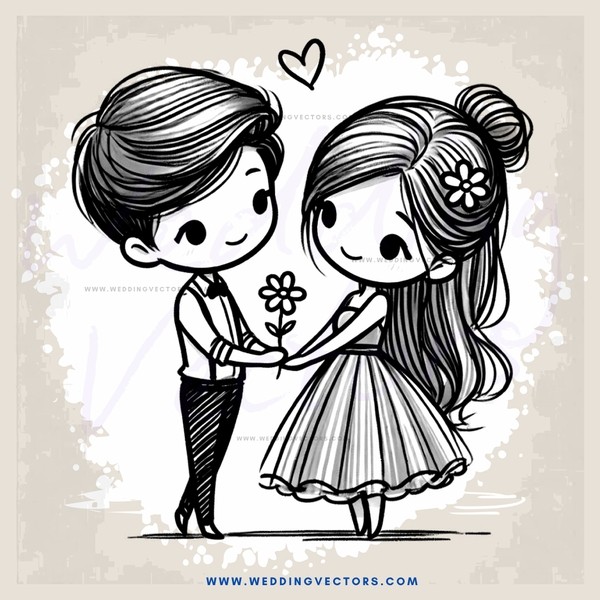a boy and girl holding hands