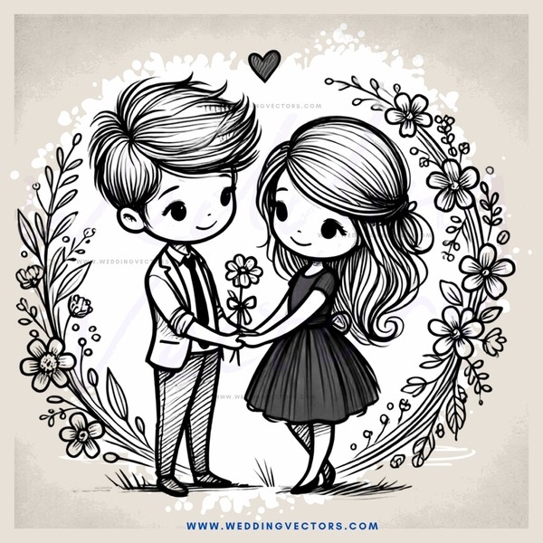 a couple in a garden