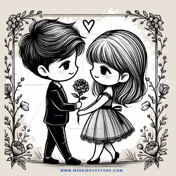 boy and girl posing for picture