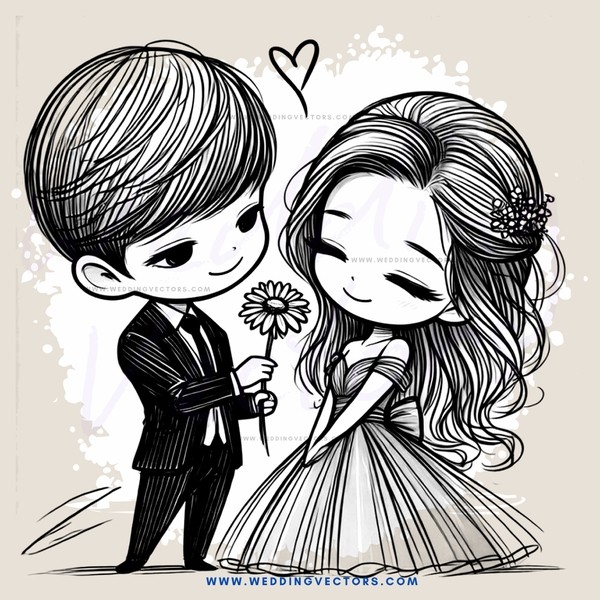 love story in black and white