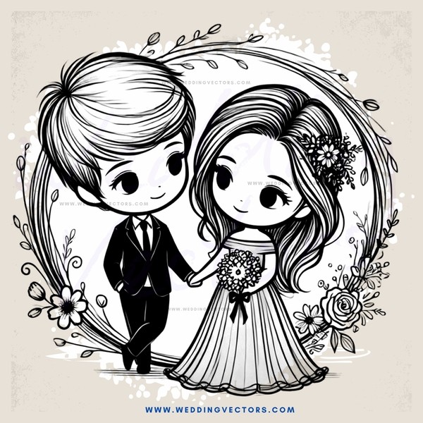 a young couple in flower garlands