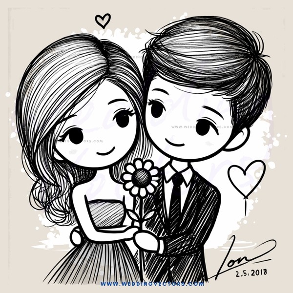 a couple holds flowers on valentine's day