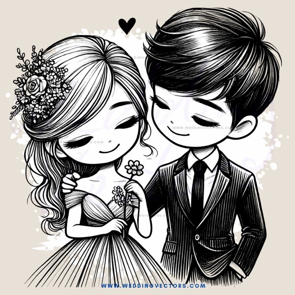 a couple with flowers in their hair