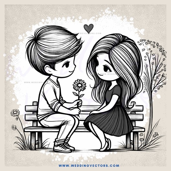 lovebirds on a bench