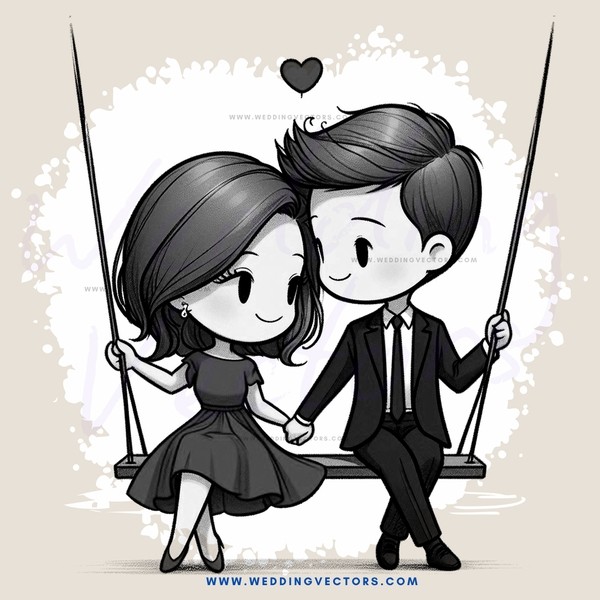 two people on swings holding hands