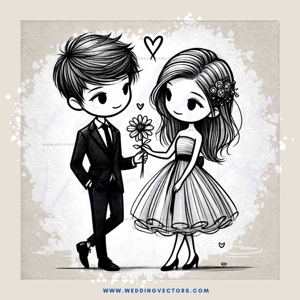 a couple's love in black and white