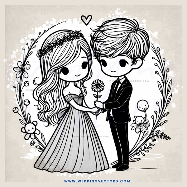 a newlywed couple's picture
