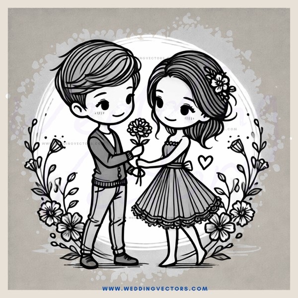 a boy and girl holding hands