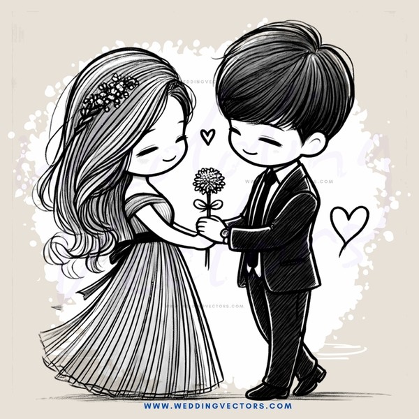 a boy and girl holding hands