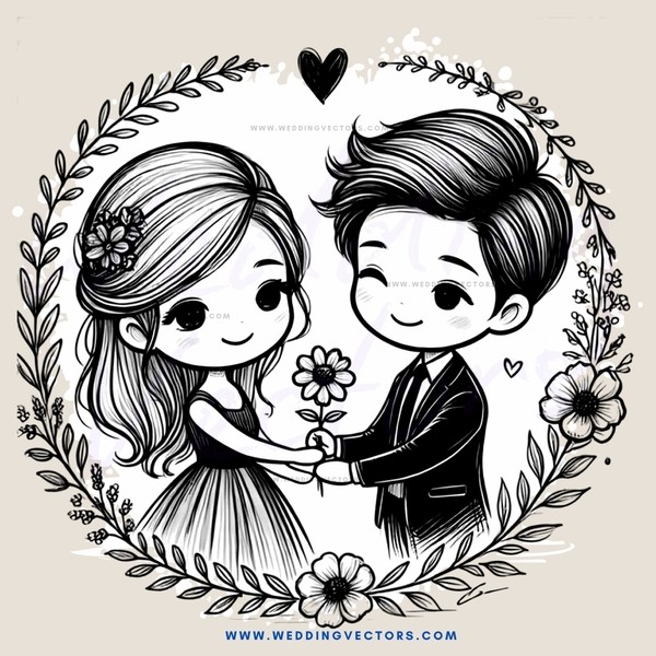 a couple holding flowers and wearing wedding rings