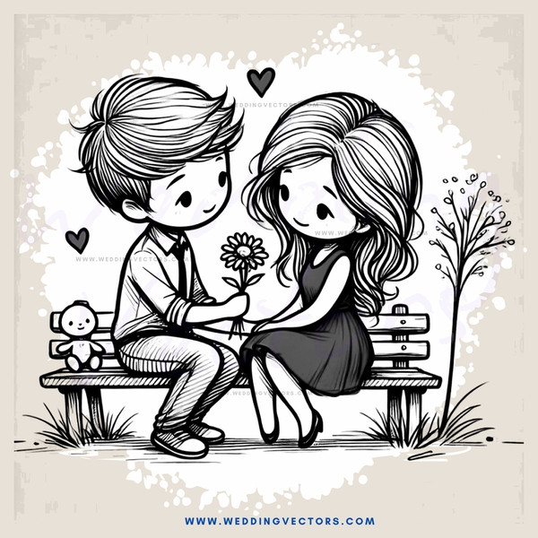 a love story in silhouette