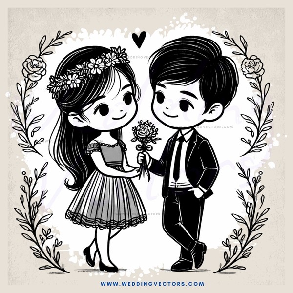 engagement portrait in black and white