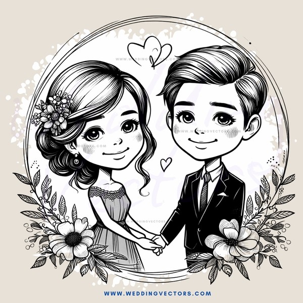 two people holding hands in a picture frame