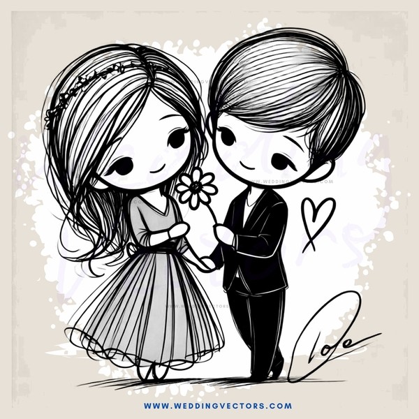 two people holding a flower and looking at each other