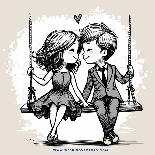 a couple on a swing