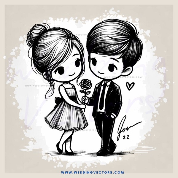 a couple holding hands and a rose