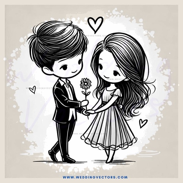 the boy and girl holding hands