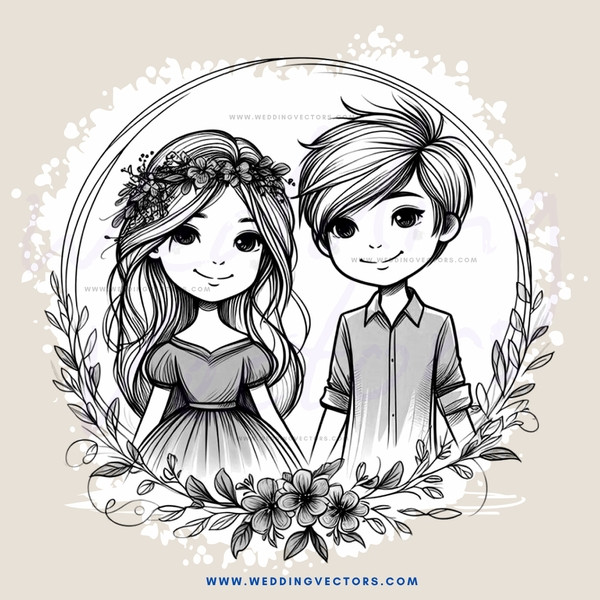 two kids holding flowers