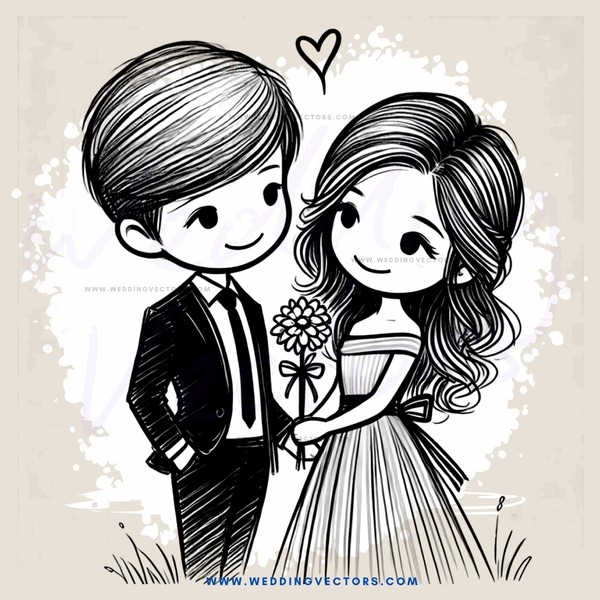 a young couple standing close together