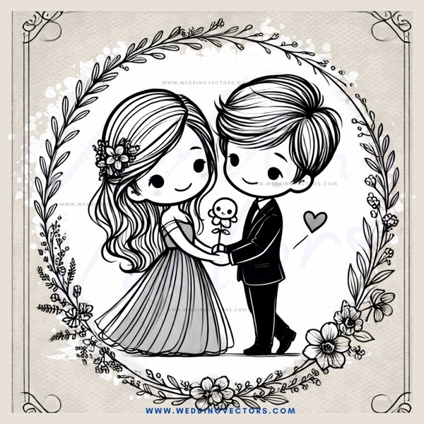 a boy and girl holding hands in picture frame