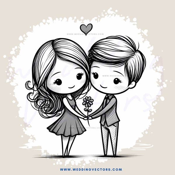 a couple holding hands and flowers
