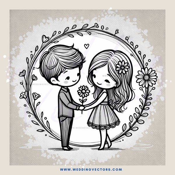 lovers embrace in circle