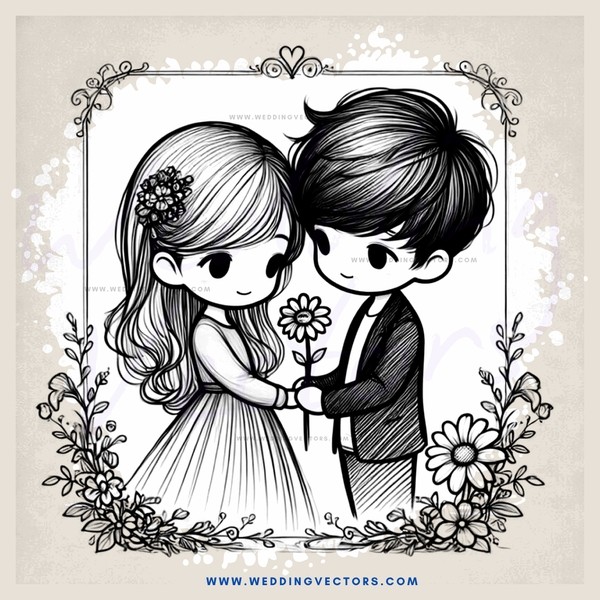 a boy and girl hugging