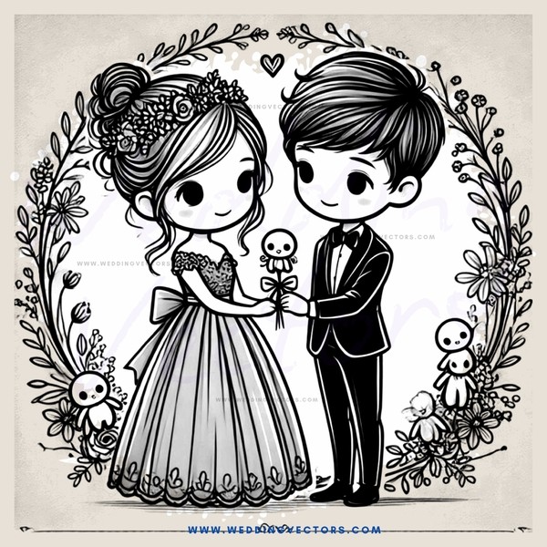 a young couple standing together