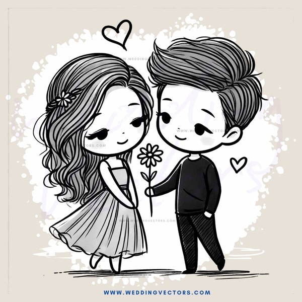 two people holding flowers and wearing clothes