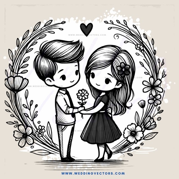 a couple standing within an arch