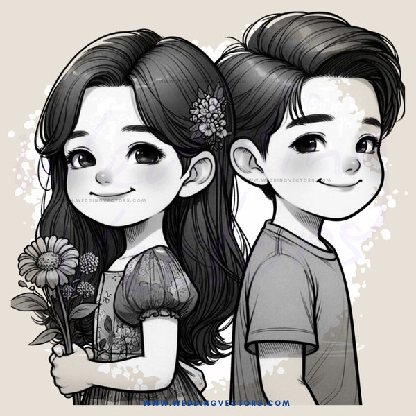 children holding flowers and smiling