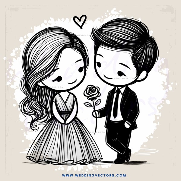 a couple holding hands and a rose