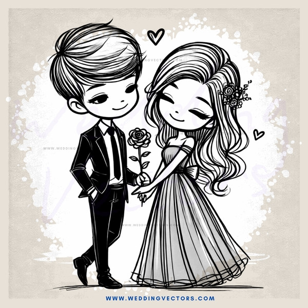 wedding couple hugging and holding flowers